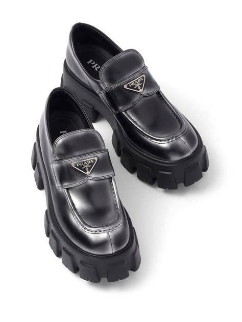 prada monlith loafers|prada monolith loafers women.